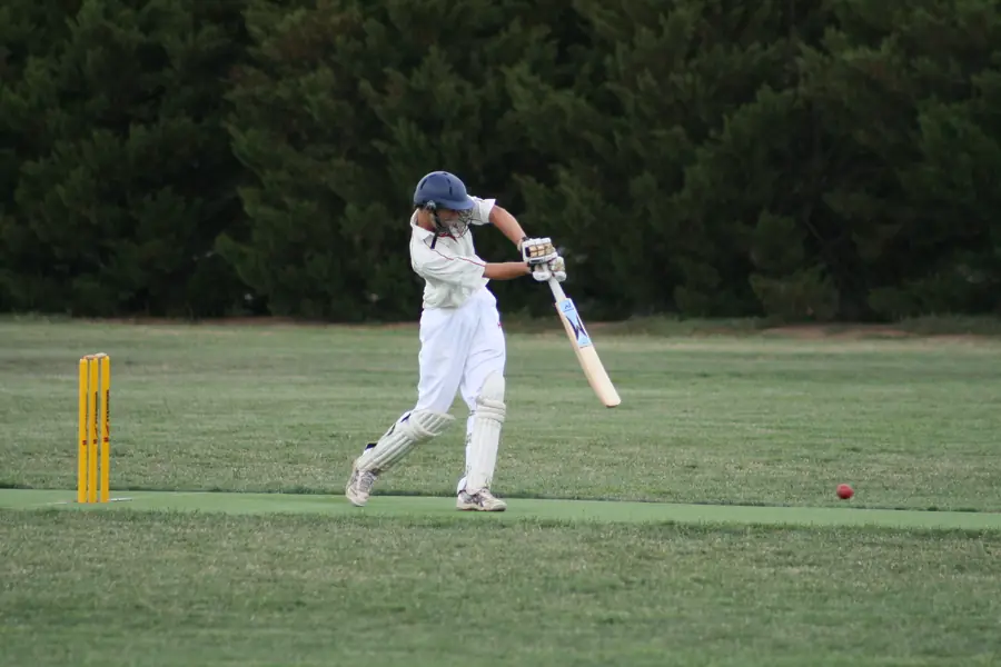 A Rupertswood batter playing a drive
